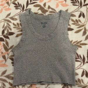 Brandy Melville / John Galt Gray Ribbed Crop Top